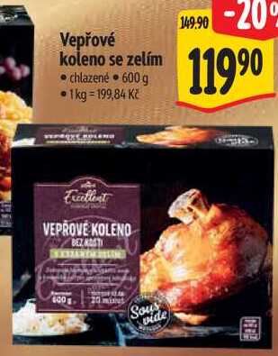 Vepřové koleno se zelím, 600 g