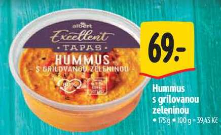 Hummus s grilovanou zeleninou, 175 g
