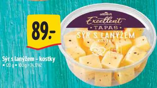 Sýr s lanýžem-kostky, 120 g 
