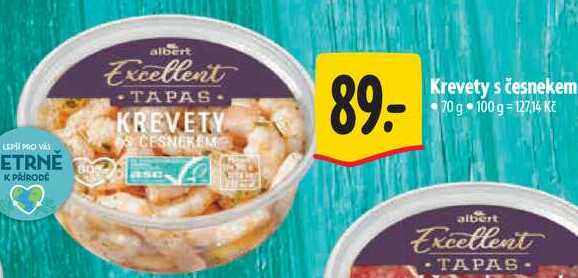 Krevety s česnekem, 70 g 