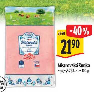 Mistrovská šunka, 100 g