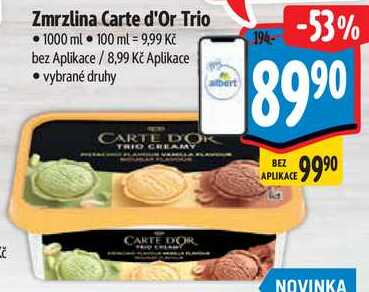 Zmrzlina Carte d'Or Trio, 1000 ml 