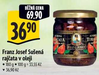 Franz Josef Sušená rajčata v oleji, 180 g 