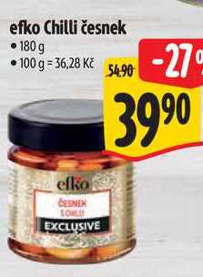 efko Chilli česnek, 180 g
