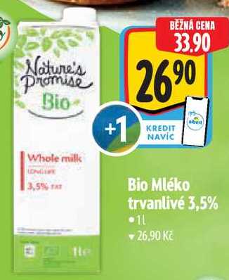 Bio Mléko trvanlivé 3,5%, 1 l
