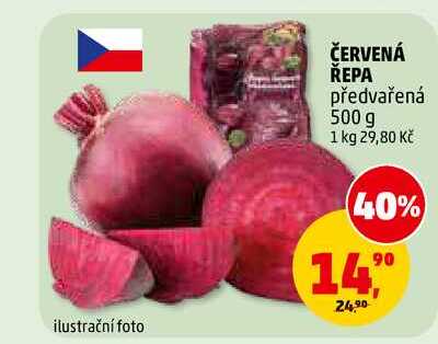 ČERVENÁ ŘEPA předvařená, 500 g 