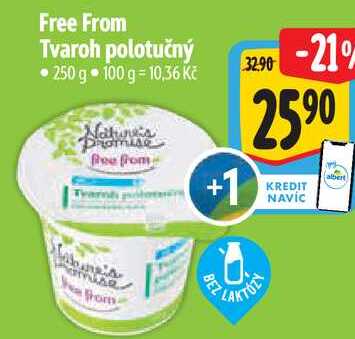 Free From Tvaroh polotučný, 250 g