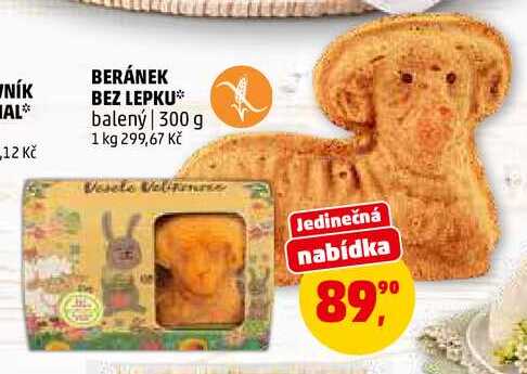 BERÁNEK BEZ LEPKU, 300 g