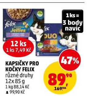KAPSIČKY PRO KOČKY FELIX, 12x 85 g