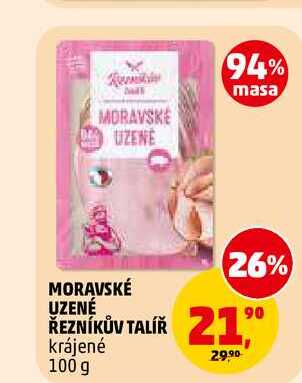 MORAVSKÉ UZENÉ ŘEZNÍKŮV TALÍŘ, 100 g