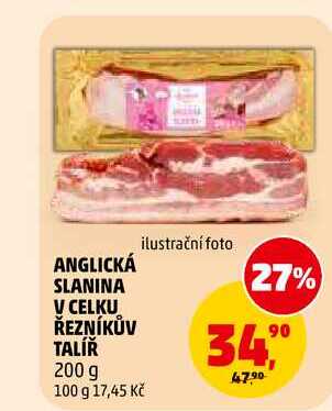 ANGLICKÁ SLANINA V CELKU ŘEZNÍKŮV TALÍŘ, 200 g 