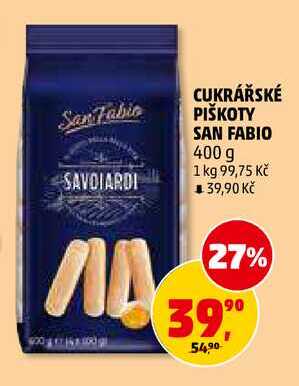 CUKRÁŘSKÉ PIŠKOTY SAN FABIO, 400 g 