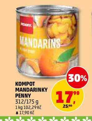 KOMPOT MANDARINKY PENNY, 312 g