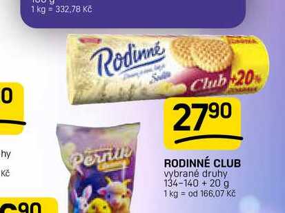 RODINNÉ CLUB vybrané druhy 134-140+20 g 