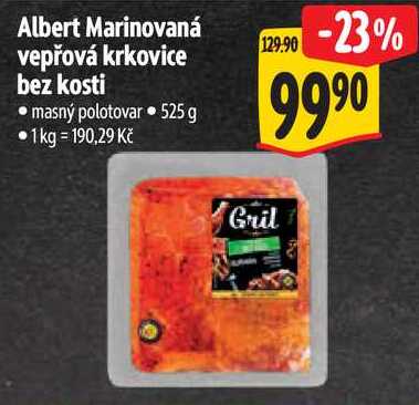 Albert Marinovaná vepřová krkovice bez kosti, 525 g 