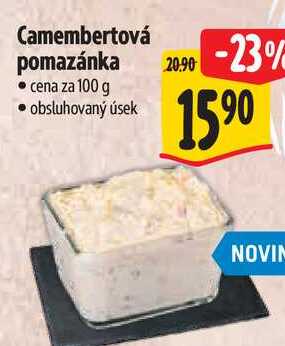 Camembertová pomazánka, cena za 100 g 