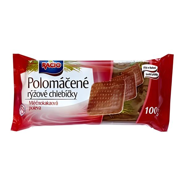 Racio Polomáčené rýžové chlebíčky s mléčnokakaovou polevou