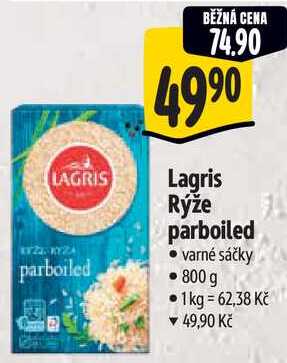 Lagris Rýže parboiled, 800 g