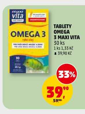 TABLETY OMEGA OMEGA 3 MAXI VITA, 30 ks