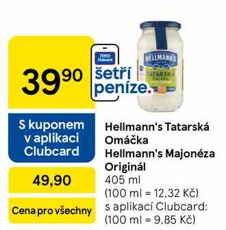Hellmann's Tatarská Omáčka, 405 ml 