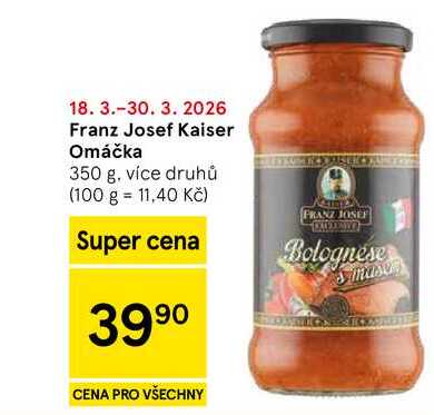 Franz Josef Kaiser Omáčka, 350 g
