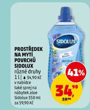 PROSTŘEDEK NA MYTÍ POVRCHŮ SIDOLUX, 350 ml