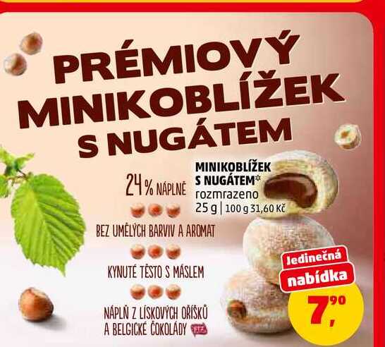 MINIKOBLÍŽEK S NUGÁTEM, 25 g
