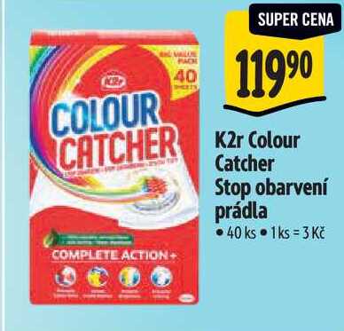 K2r Colour Catcher Stop obarvení prádla, 40 ks 