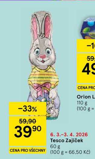 Tesco Zajíček, 60 g