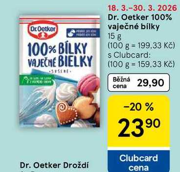 Dr. Oetker 100% vaječné bílky, 15 g 