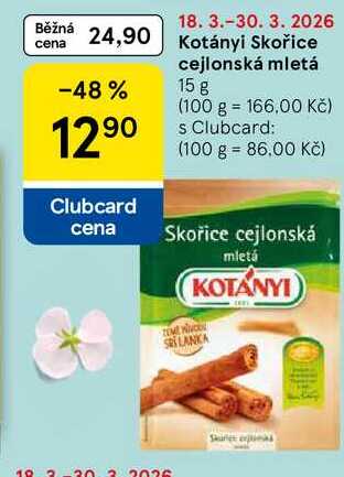 Kotányi Skořice mletá, 15 g