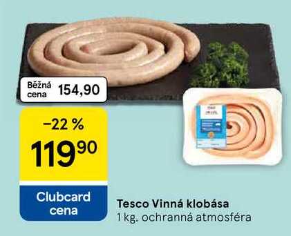 Tesco Vinná klobása, 1 kg 