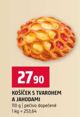 KOŠÍČEK S TVAROHEM A JAHODAMI 110 g