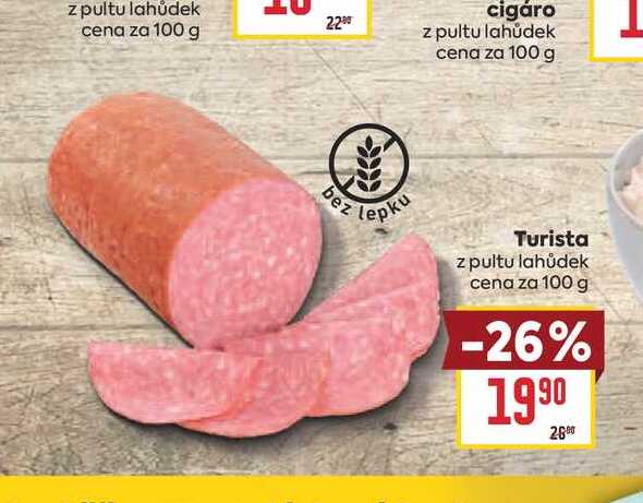 Turista z pultu lahůdek cena za 100 g