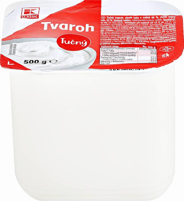 K-Classic Tvaroh tučný