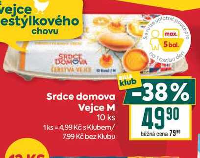 Srdce domova Vejce M 10 ks 