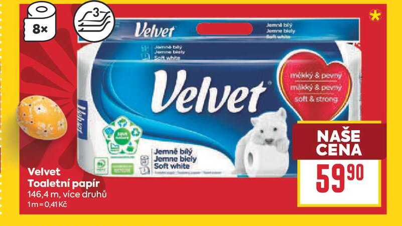 Velvet Toaletní papír 146,4 m