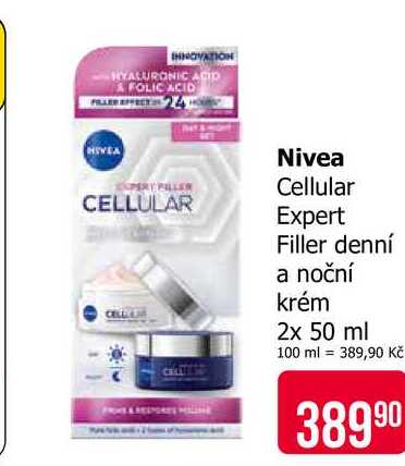 Nivea Cellular Expert Filler denní a noční krém 2x 50 ml 