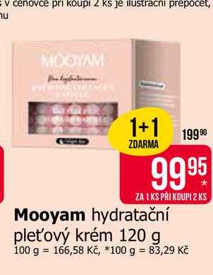 Mooyam hydratační pleťový krém 120 g