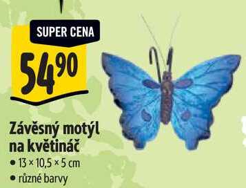 Závěsný motýl na květináč 