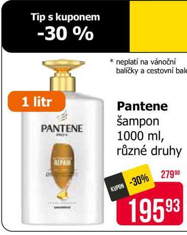Pantene šampon 1000 ml, různé druhy