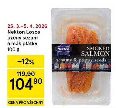 Nekton Losos uzený sezam a mák plátky, 100 g 