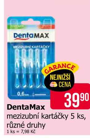 DentaMax mezizubní kartáčky 5 ks, různé druhy  