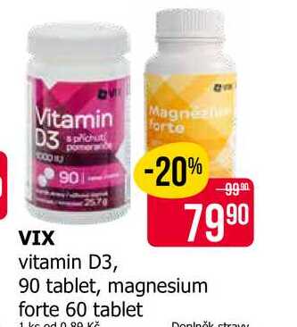VIX vitamin D3, magnesium forte 60 tablet 