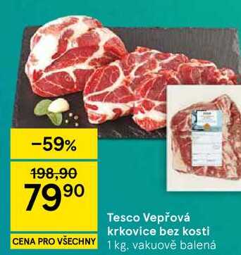 Tesco Vepřová krkovice bez kosti, 1 kg