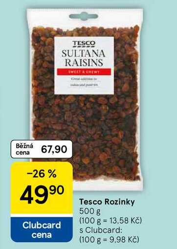 Tesco Rozinky, 500 g