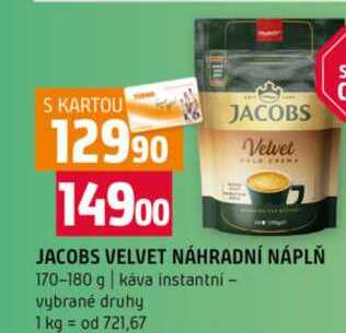 JACOBS VELVET NÁHRADNÍ NÁPLŇ 170-180 g