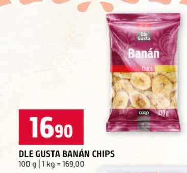 DLE GUSTA BANÁN CHIPS 100 g