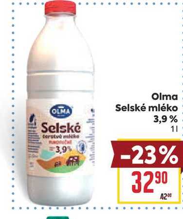 Olma Selské mléko 3,9% 1l