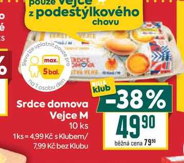 Srdce domova Vejce M 10 ks